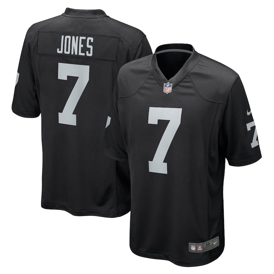 Men Oakland Raiders #7 Zay Jones Nike Black Game Player NFL Jersey